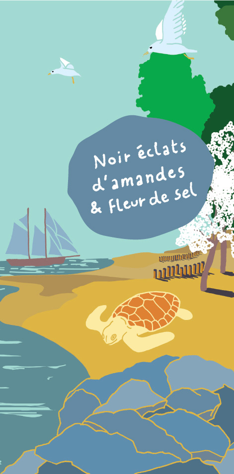 Noir éclats d'amandes & Fleur de sel